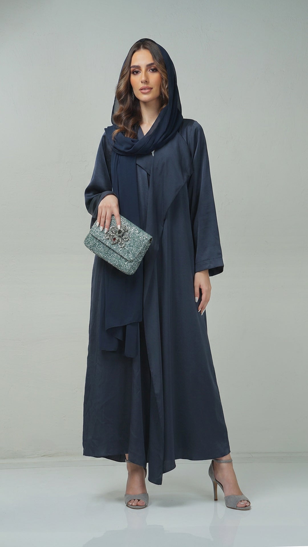 Blue Piku Edge Abaya