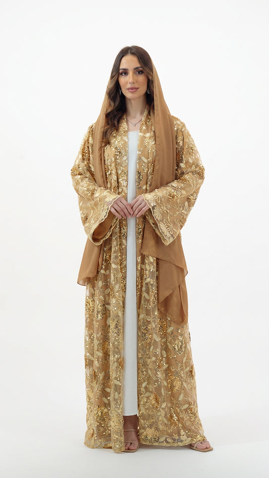 Golden Embellished Abaya