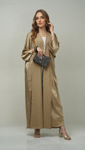 Gold Glowy Piku Edge Abaya