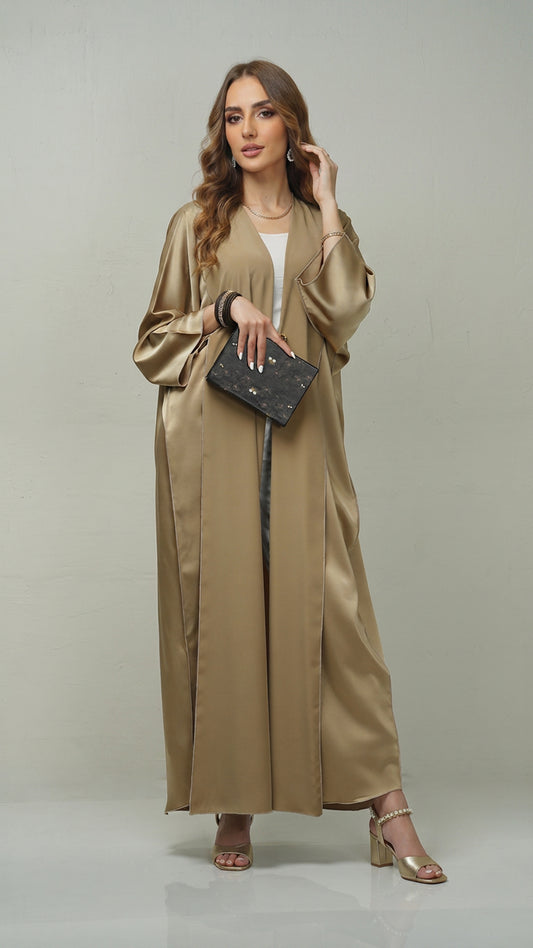 Gold Glowy Piku Edge Abaya