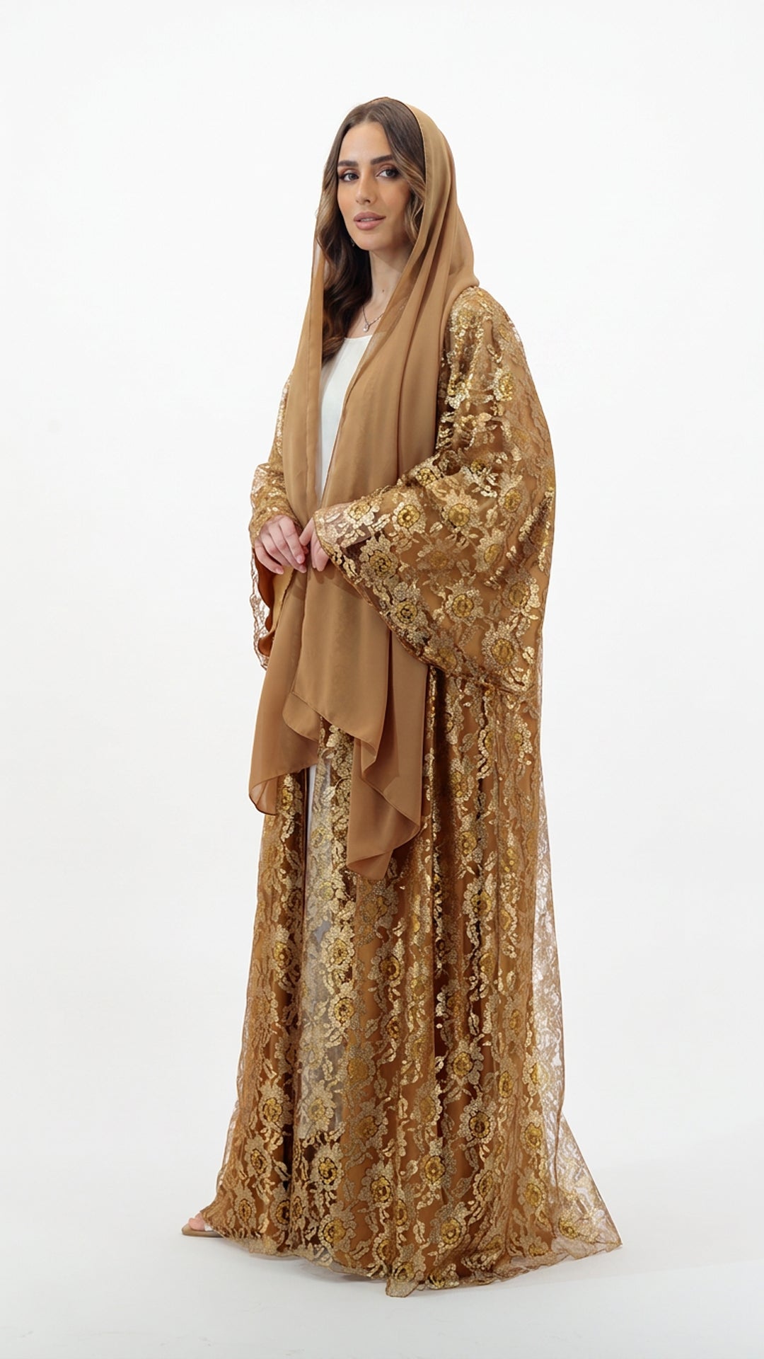 Golden Lace Abaya