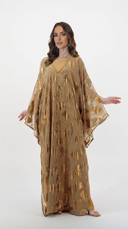 Gold Embellished Kaftan
