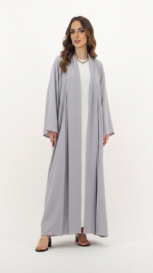 Grey Pleated Abaya