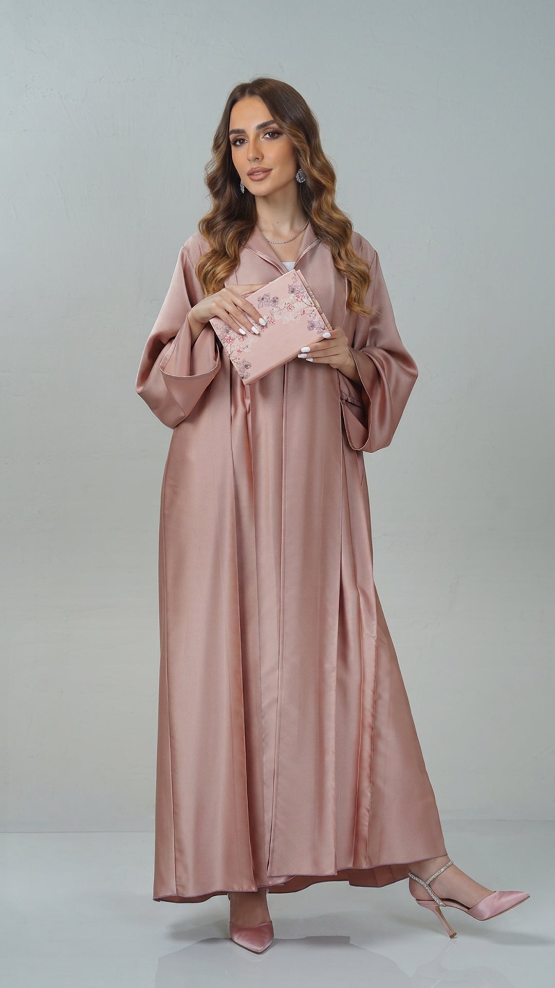 Pink Glowy Abaya