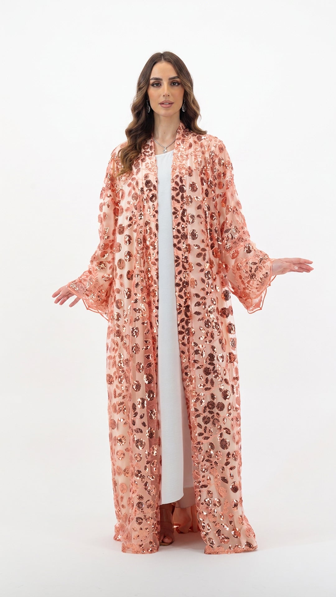 Rose Gold Embellished Abaya