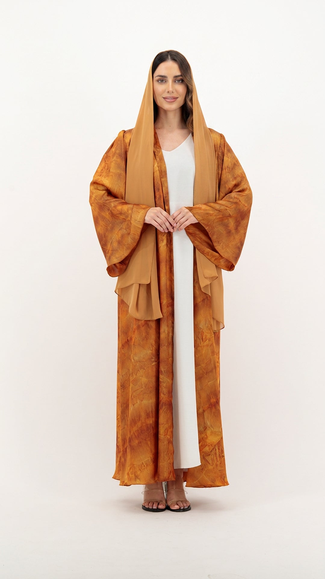 Orange Tie-Dye Abaya