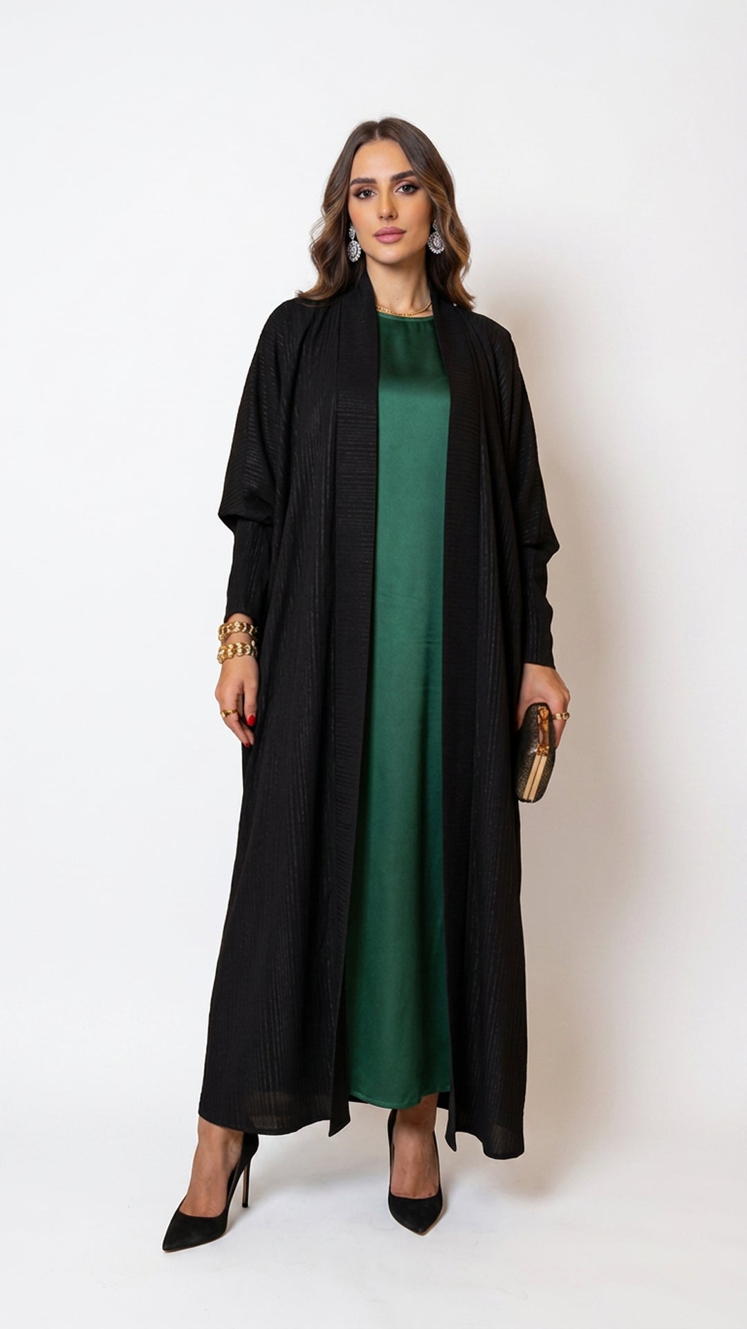 Slim Sleeves Black Abaya