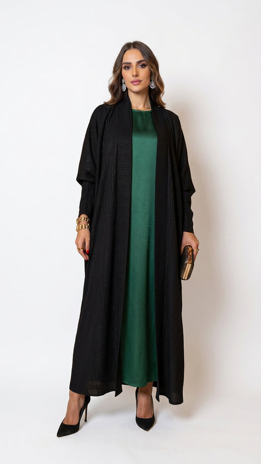 Slim Sleeves Black Abaya