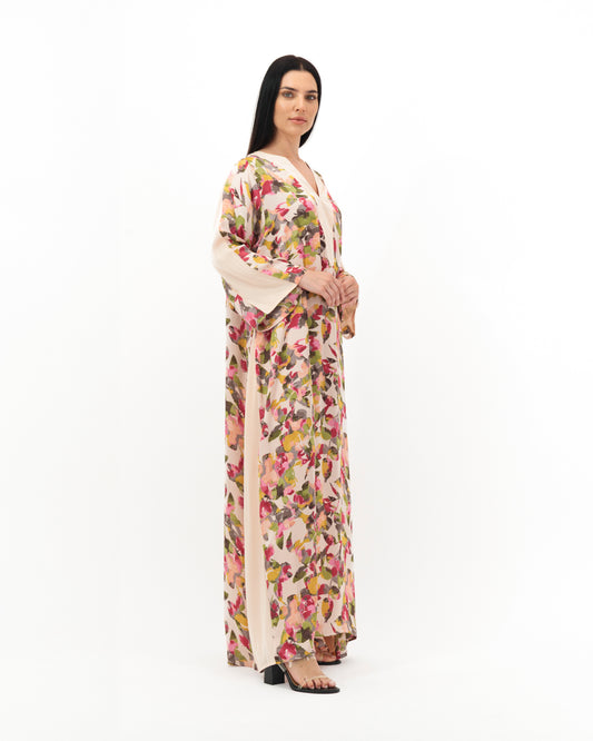 Beige Kaftan Dress