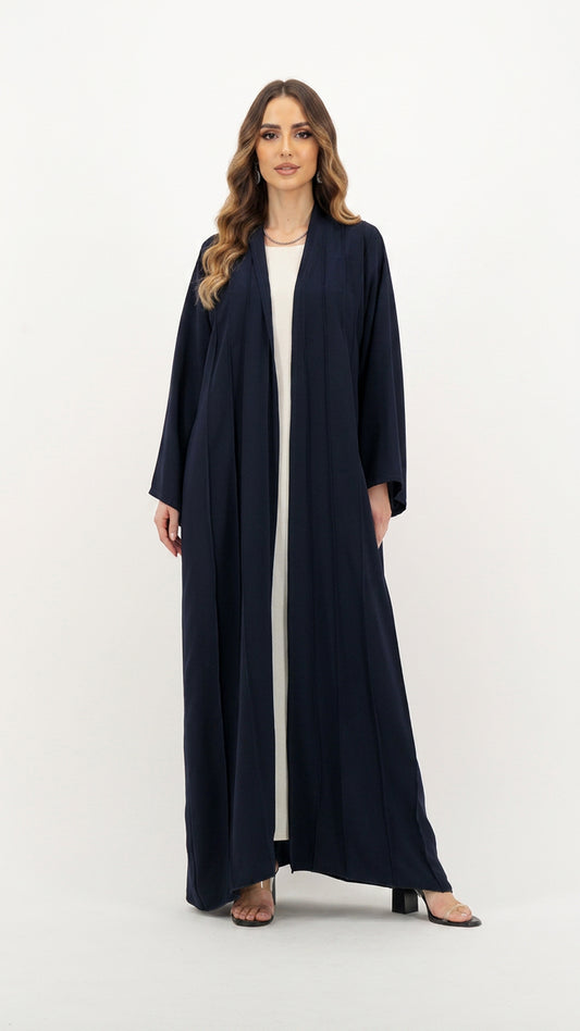 Dark Blue Strips Abaya
