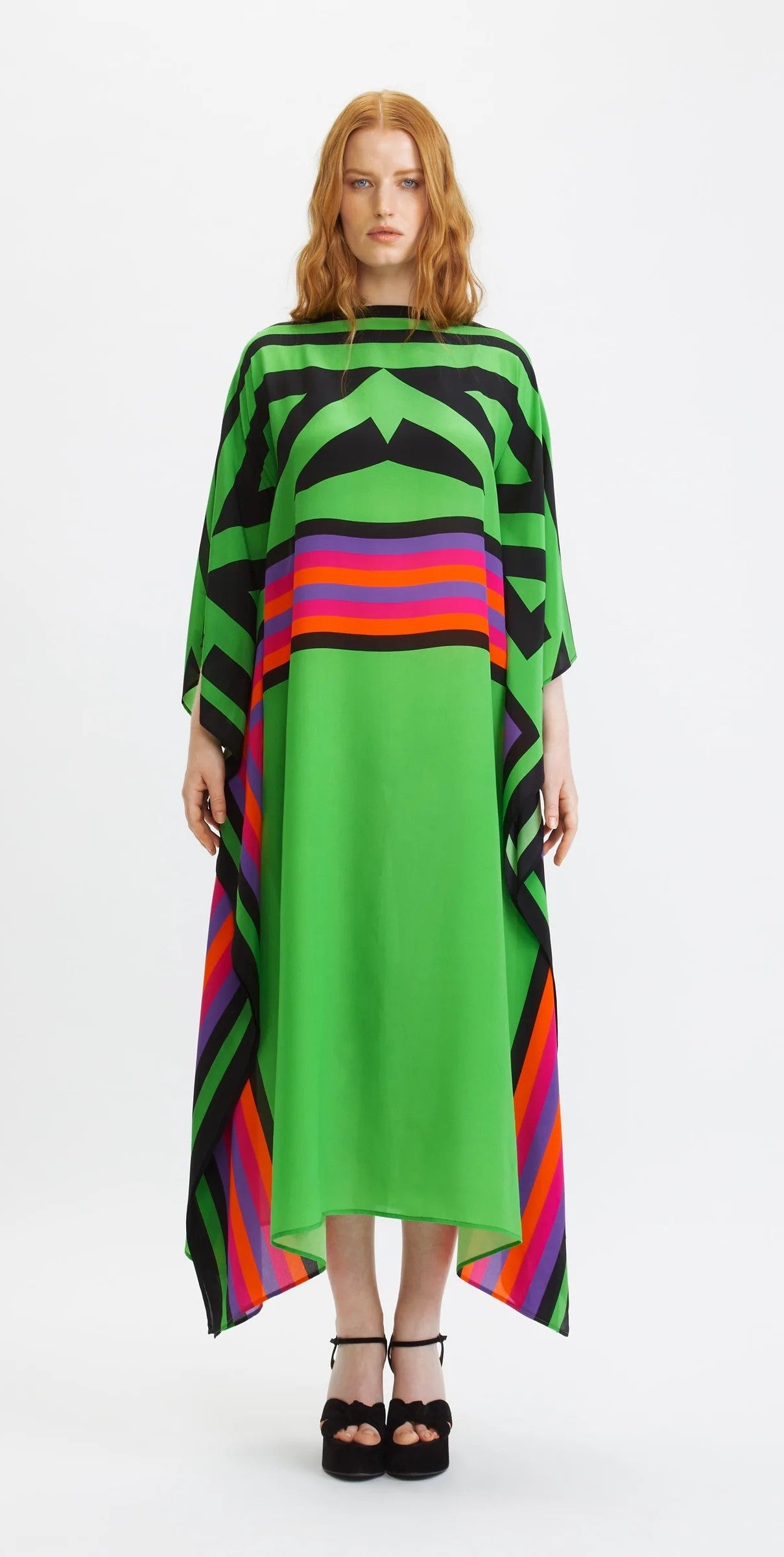 Green Multi-Color Kaftan