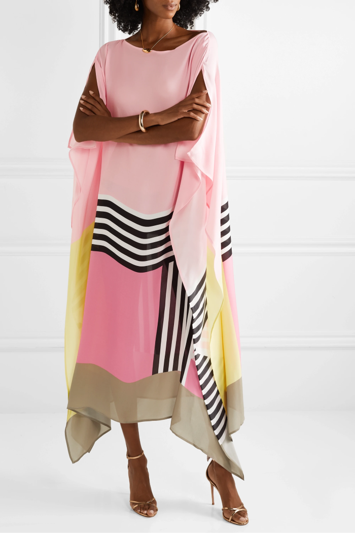Pnk & Black Stripes Kaftan