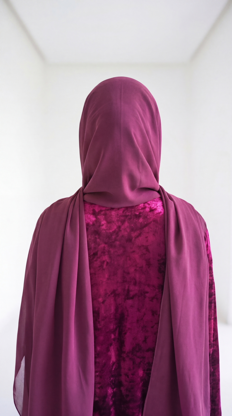 Fuchsia Velvet Set Abaya