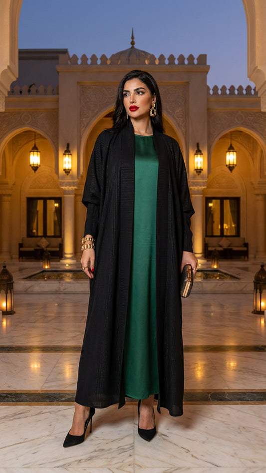 Slim Sleeves Black Abaya