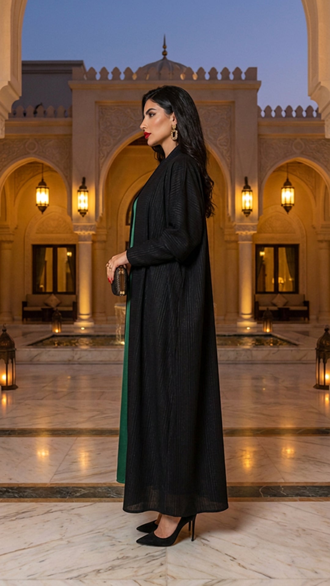 Slim Sleeves Black Abaya