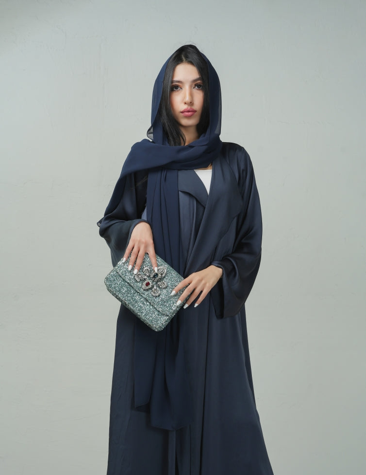 Blue Piku Edge Abaya