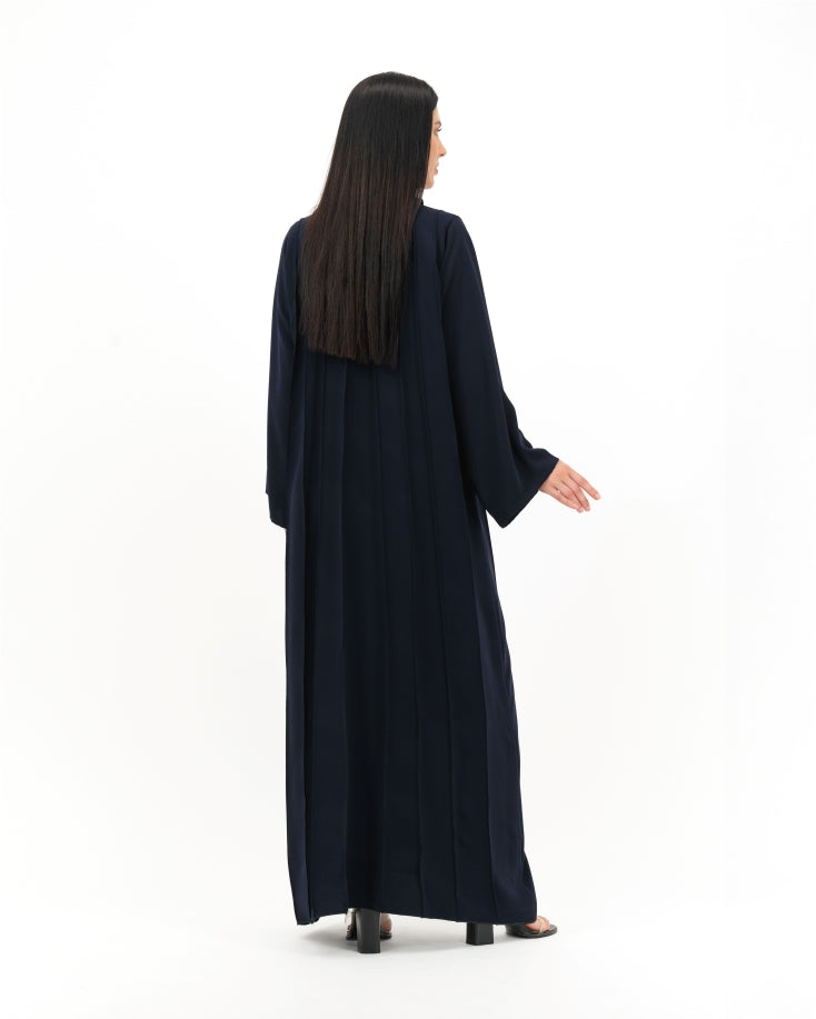 Dark Blue Strips Abaya