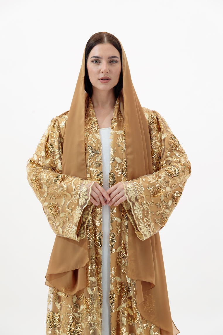 Golden Embellished Abaya