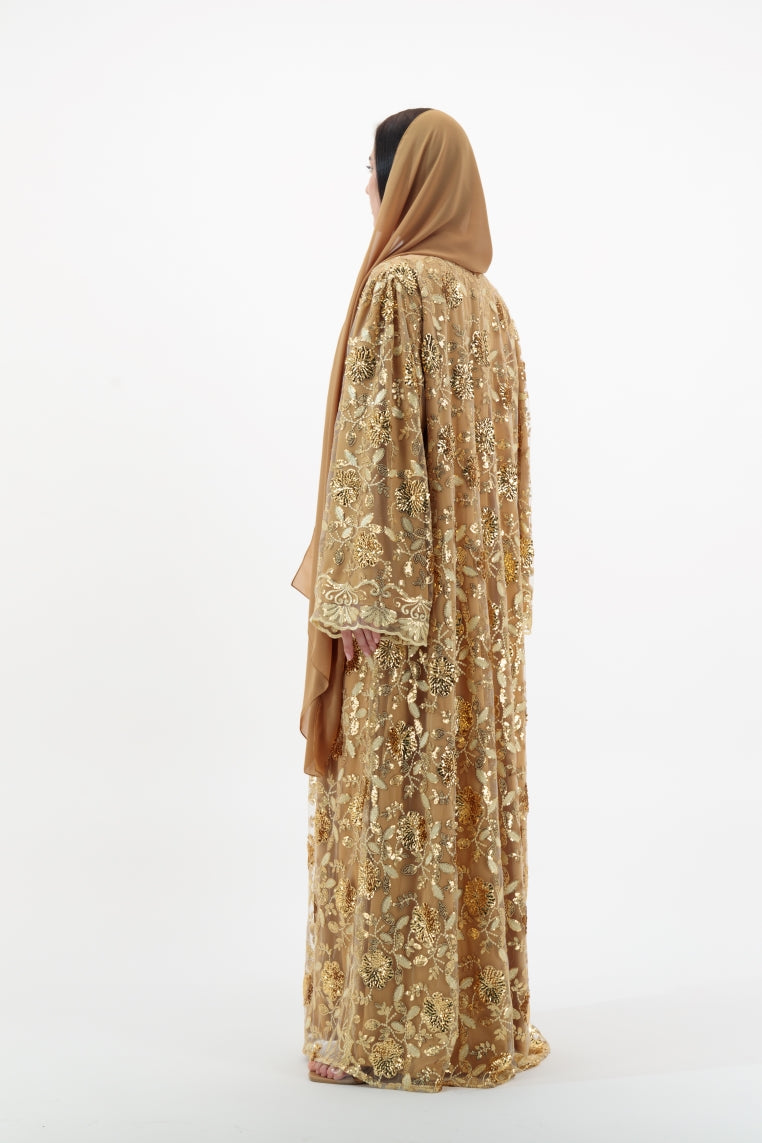 Golden Embellished Abaya