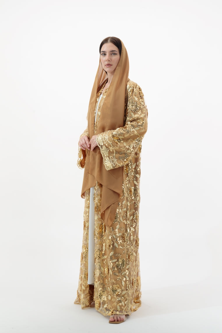 Golden Embellished Abaya