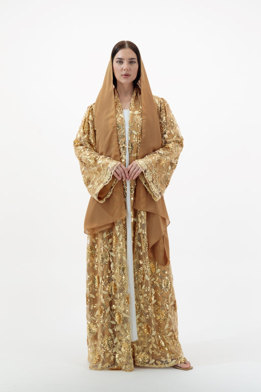 Golden Embellished Abaya
