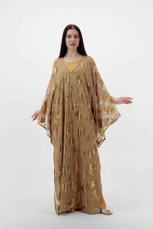 Gold Embellished Kaftan