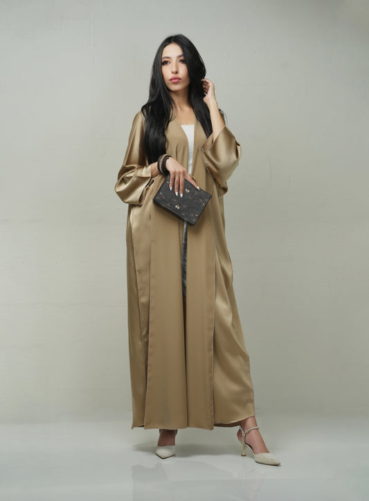 Gold Glowy Piku Edge Abaya