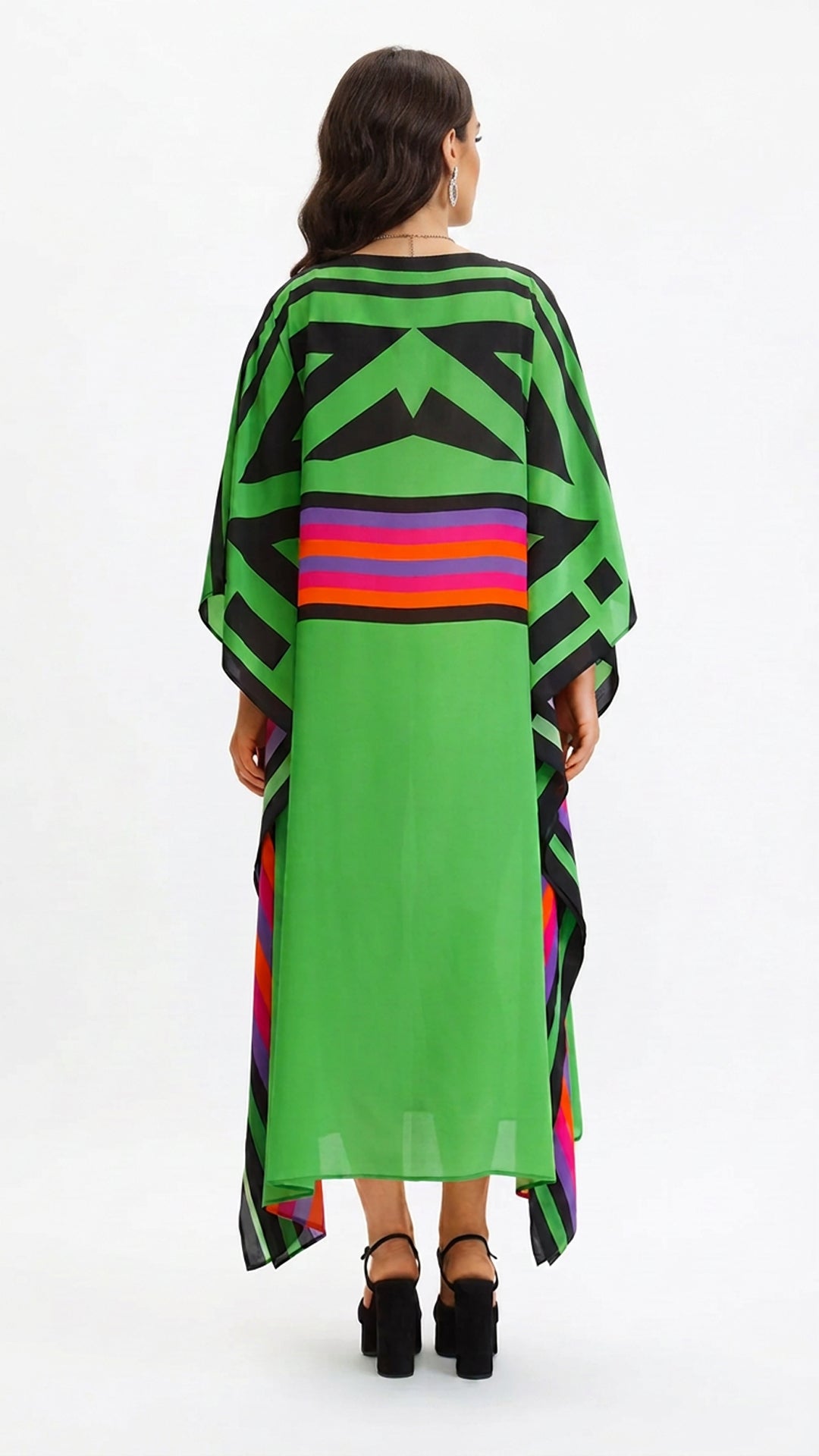 Green Multi-Color Kaftan