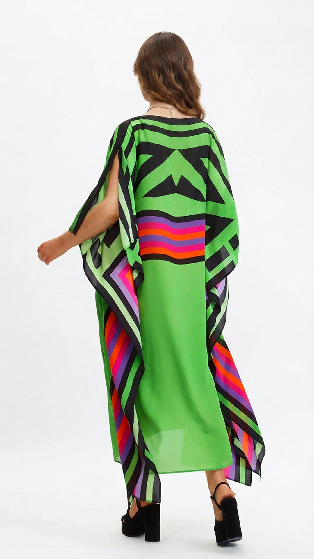 Green Multi-Color Kaftan