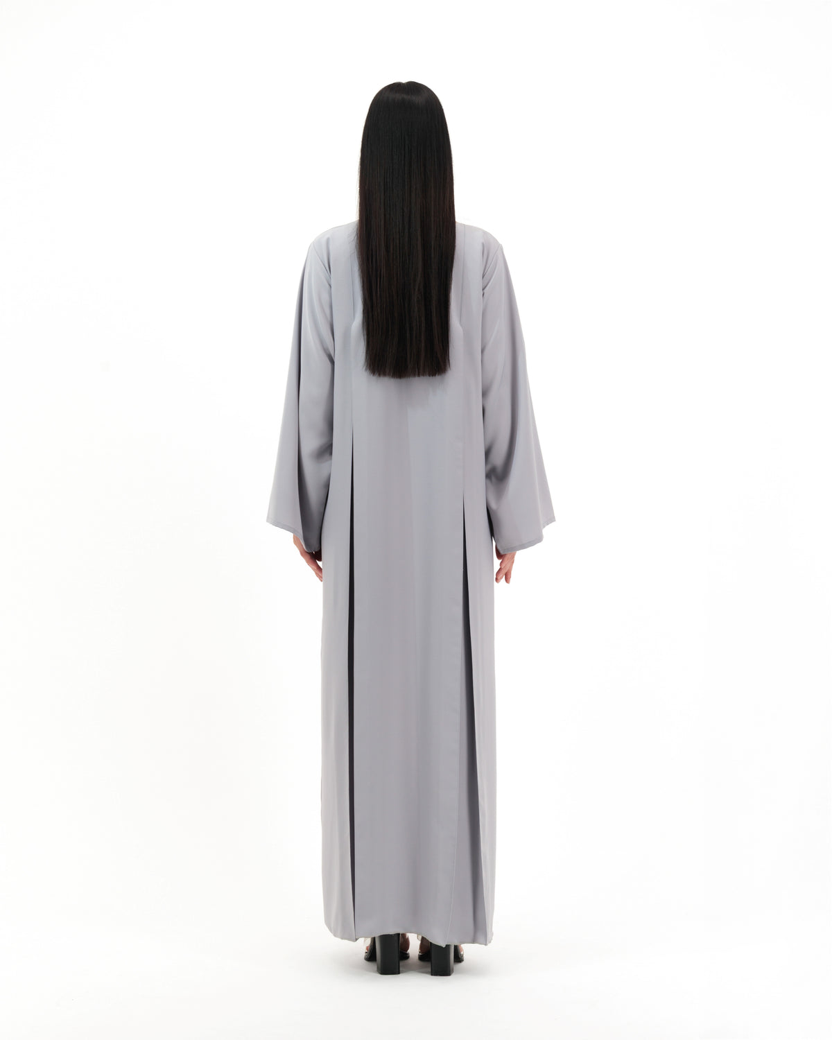 Grey Pleated Abaya