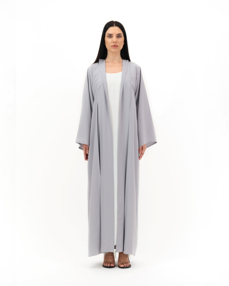 Grey Pleated Abaya