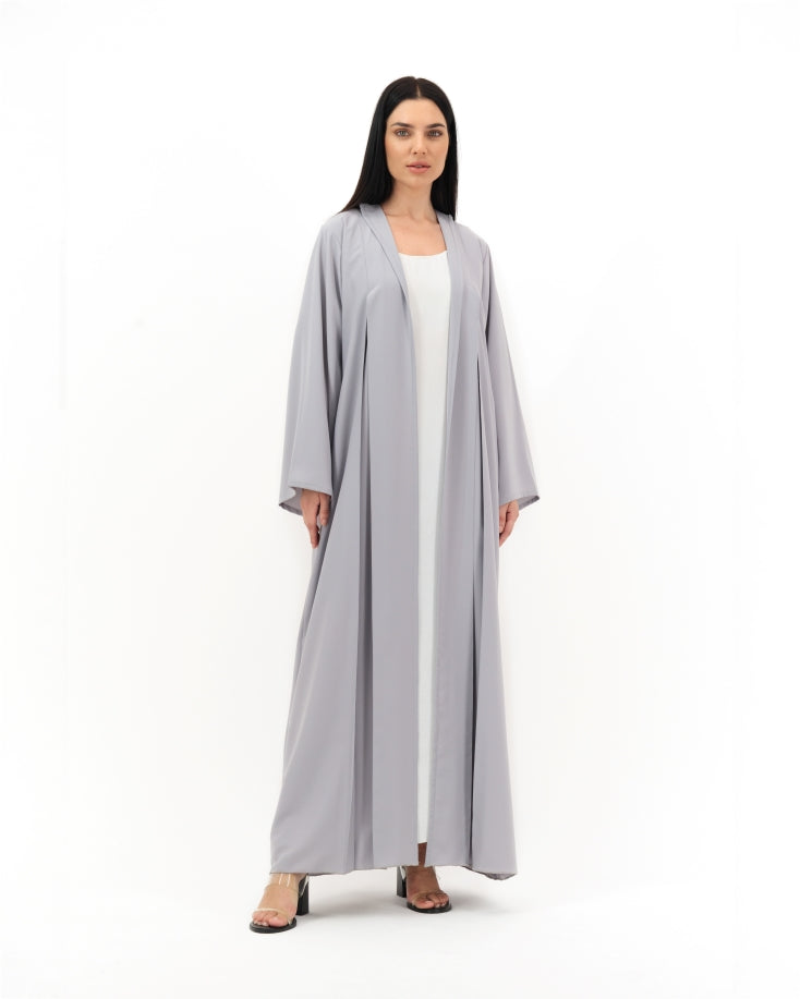 Grey Pleated Abaya