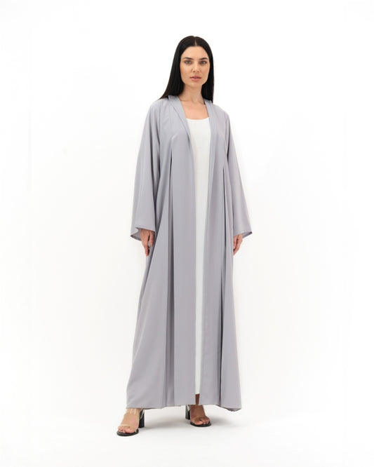 Grey Pleated Abaya