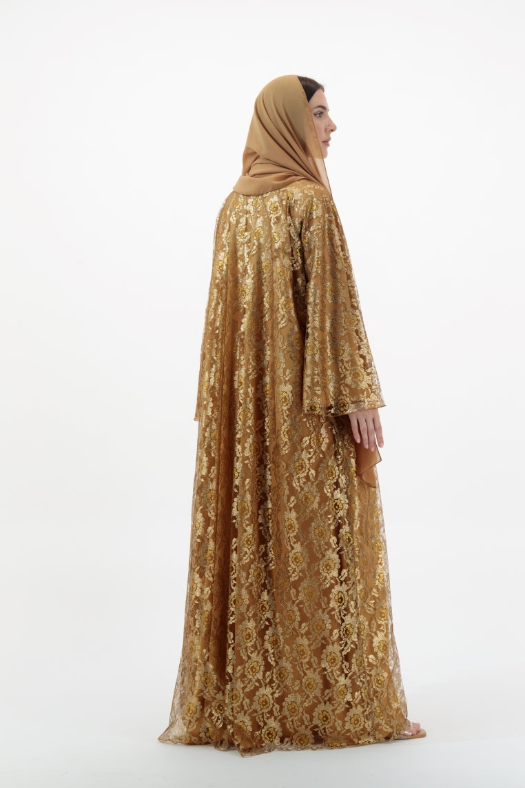 Golden Lace Abaya
