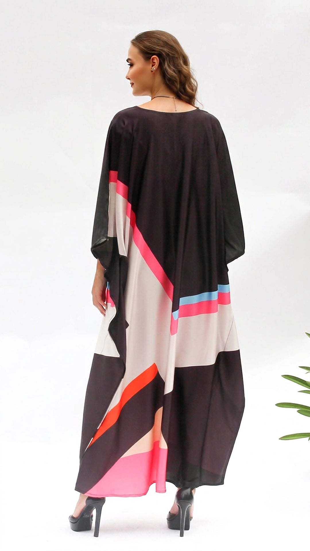 Black Pink White Kaftan