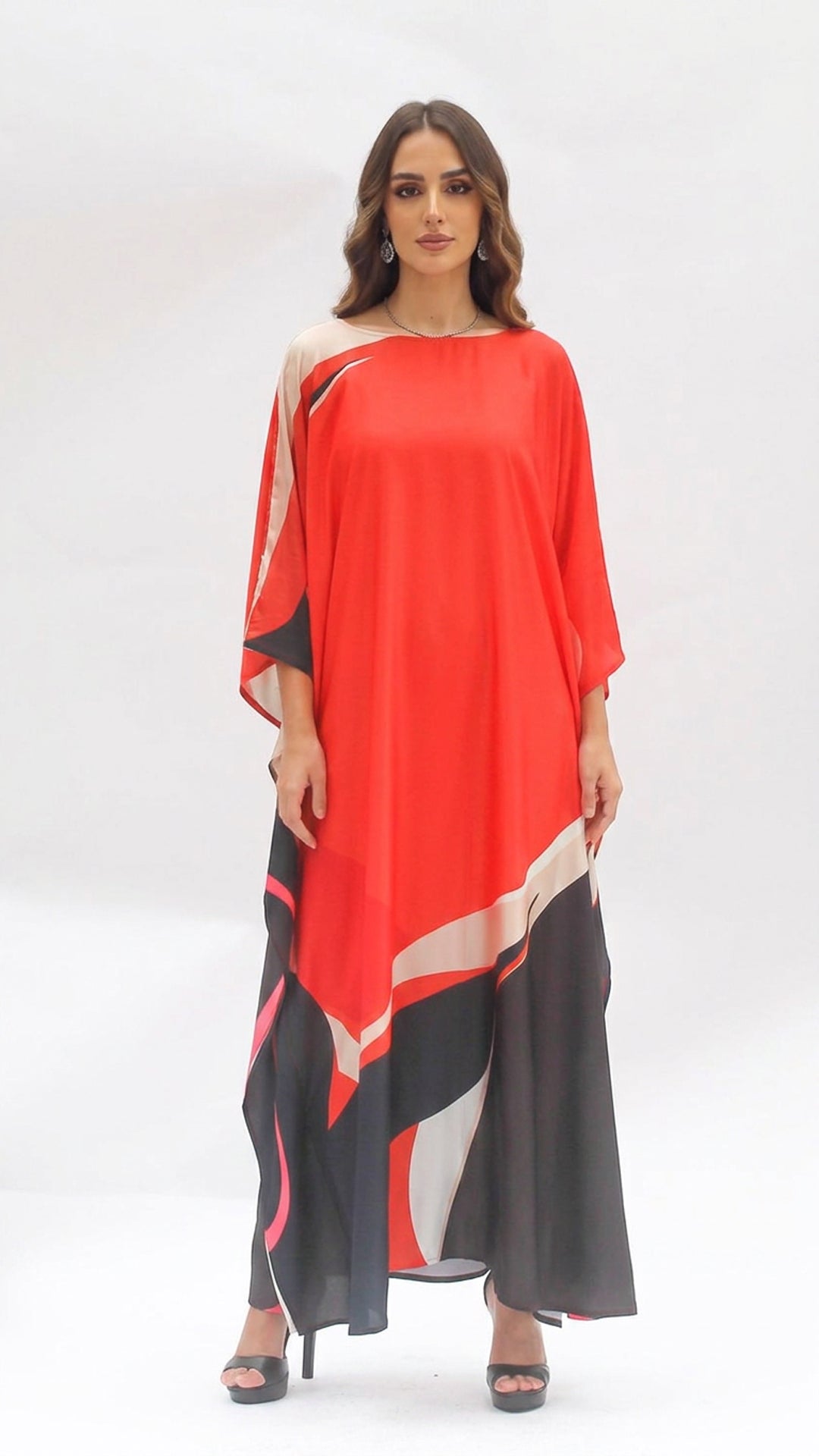 Red Multi-Color Kaftan