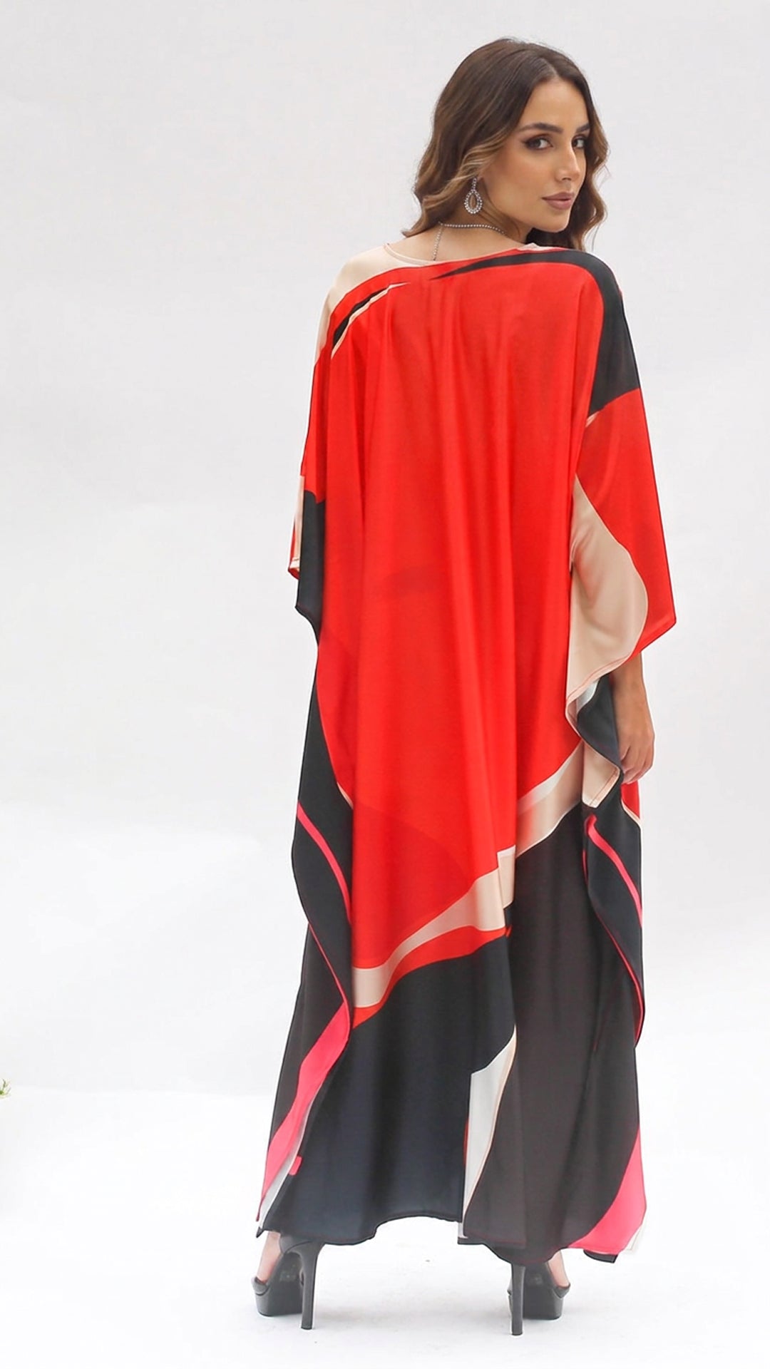 Red Multi-Color Kaftan