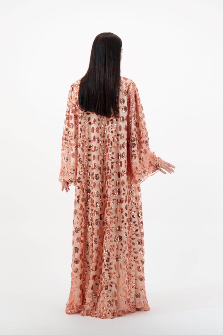 Rose Gold Embellished Abaya