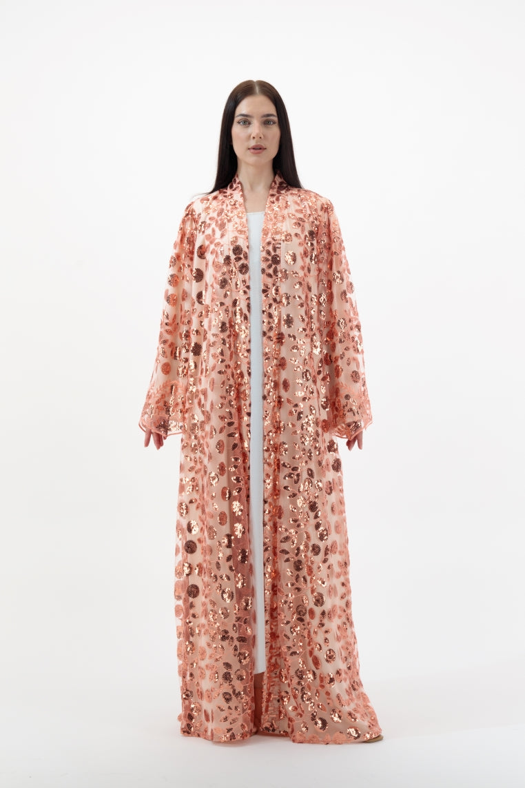 Rose Gold Embellished Abaya