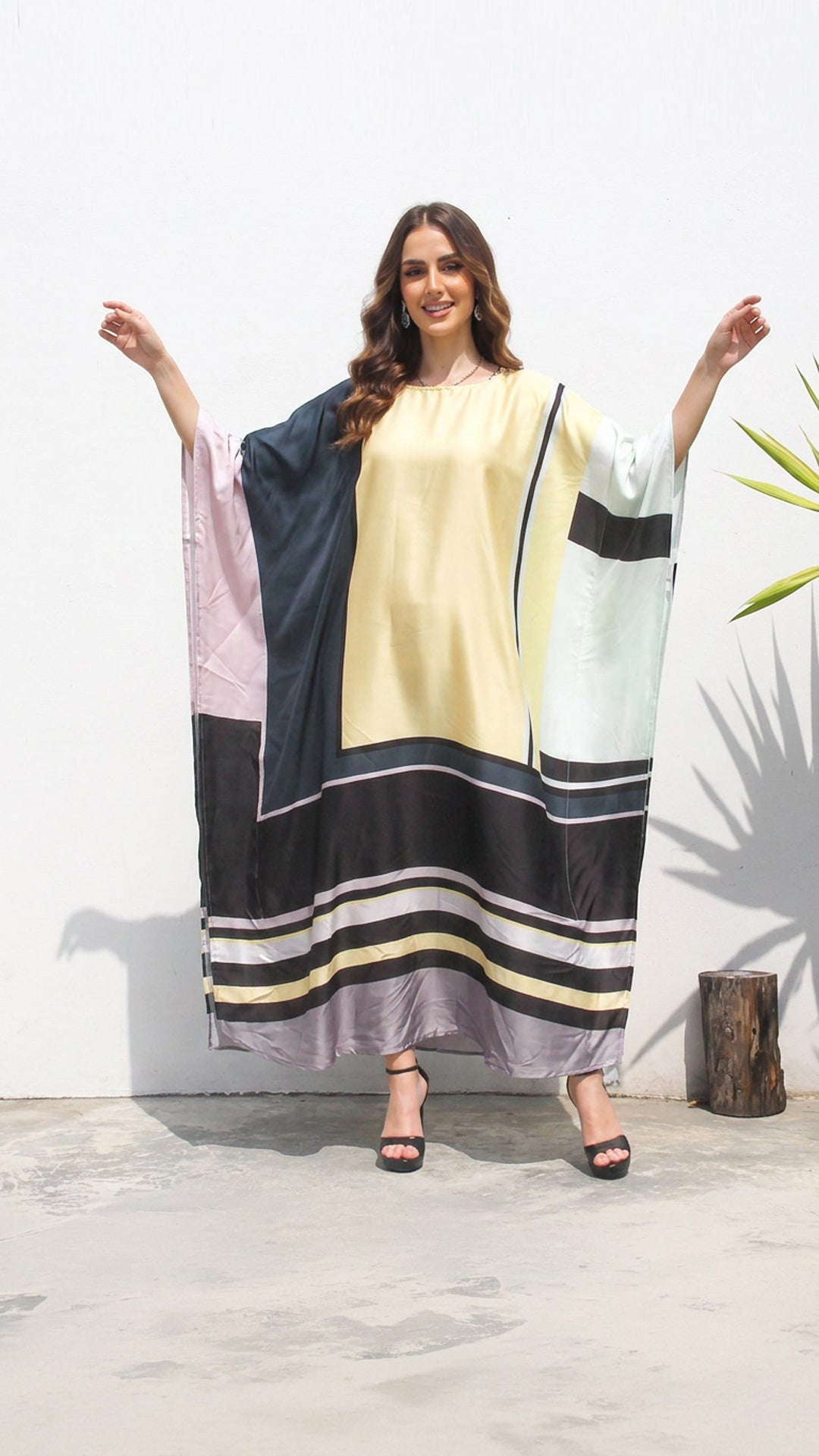 Yellow Multi-Color Kaftan